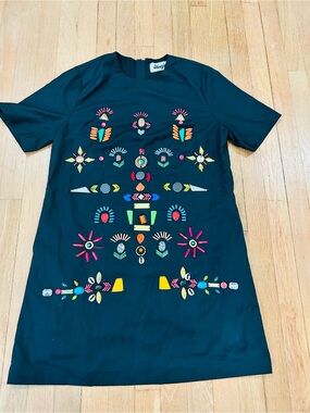 Meghan Los Angeles Dress - Black with Multicolor Accents